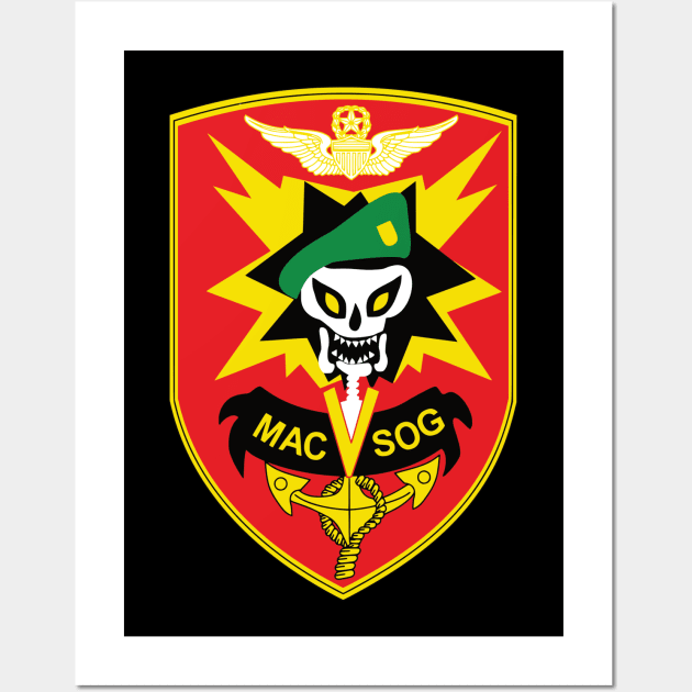 MAC V SOG Special Forces Patch Wall Art by Beltschazar